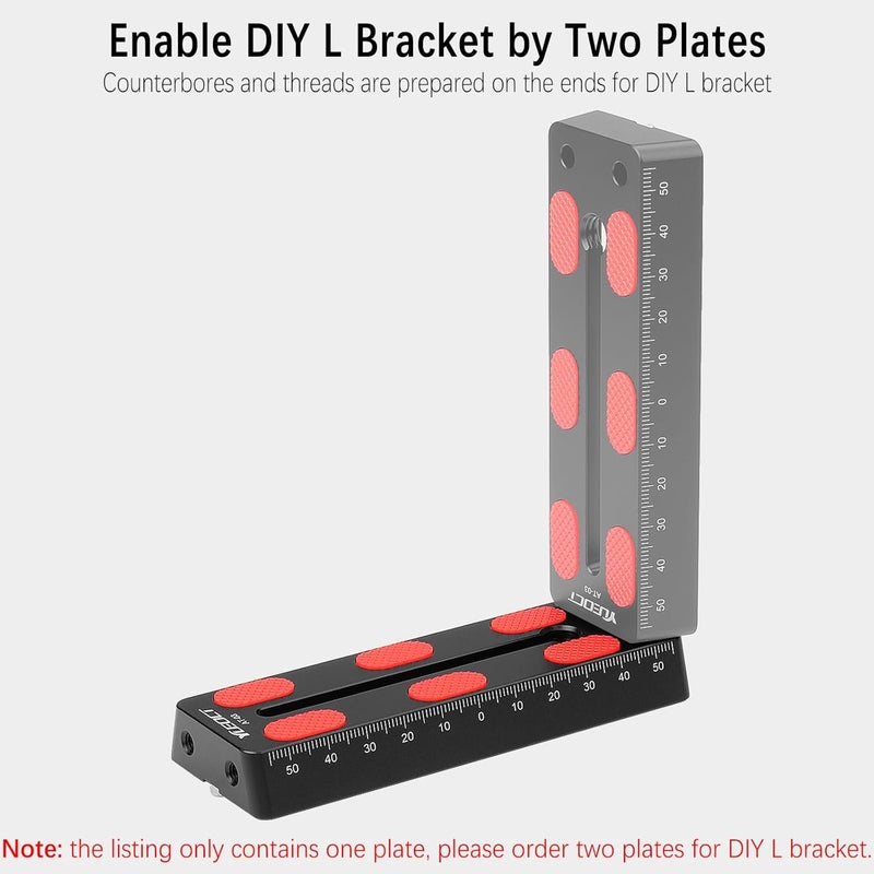 Yueoct 120mm/4.72" Telescope Rail Bar Vixen Style Dovetail Mounting Plate, with 1/4" 3/8" D Ring Camera Screw for Telescope Saddle Mount Base OTA Equatorial Head Tripod Adapter Sky Astrophotography - Image 4